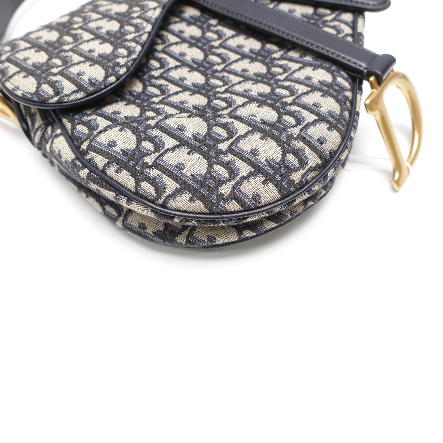 Pre-Owned Dior Saddle Blue Obique Canvas Shoulder Bag T10439561