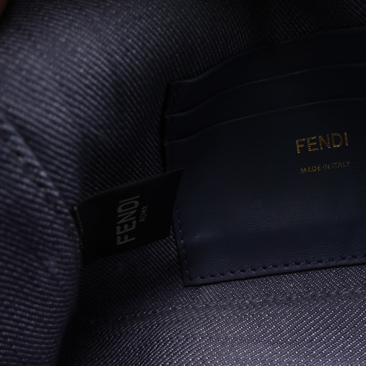 Pre-Owned Fendi Baguette Blue Canvas Shoulder Bag T10437621