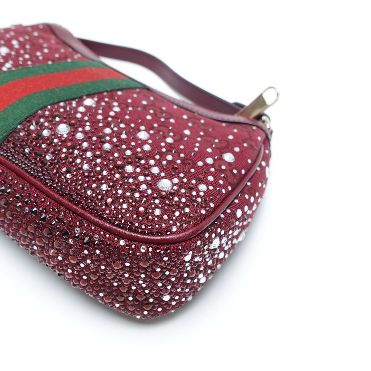 Pre-Owned Gucci Ophidia Burgundy Canvas Shoulder Bag T10442256