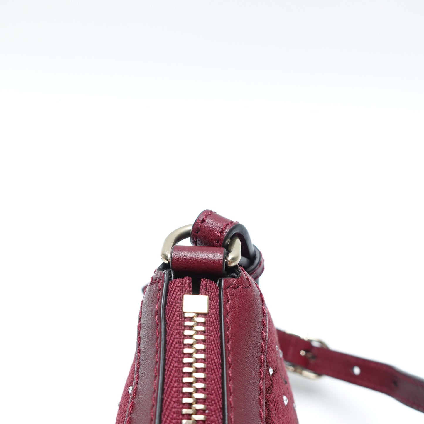 Pre-Owned Gucci Ophidia Burgundy Canvas Shoulder Bag T10442256