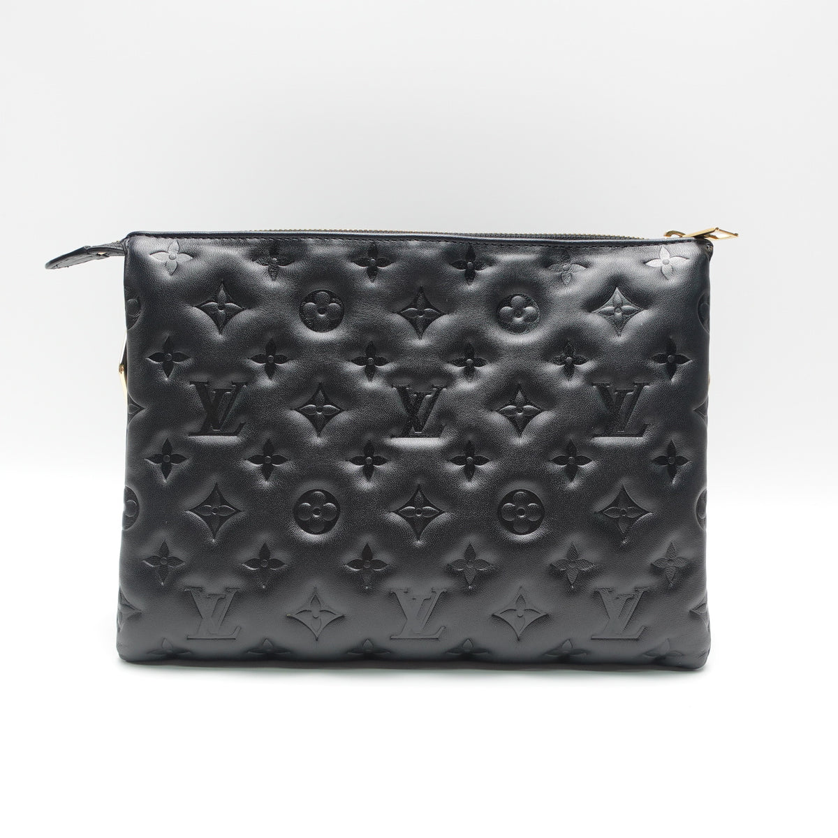 Pre-Owned Louis Vuitton Pochette Coussin Black Lambskin Leather Shoulder Bag T10442869
