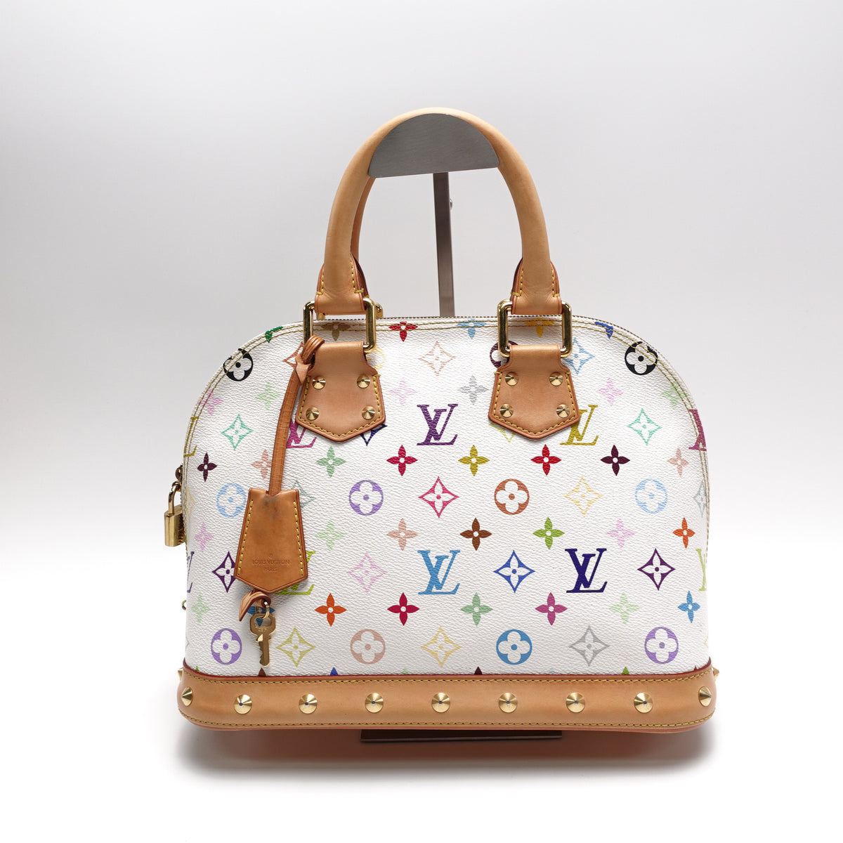 Pre-Owned Louis Vuitton Alma PM White Monogram Coated Canvas Satchel T10442757