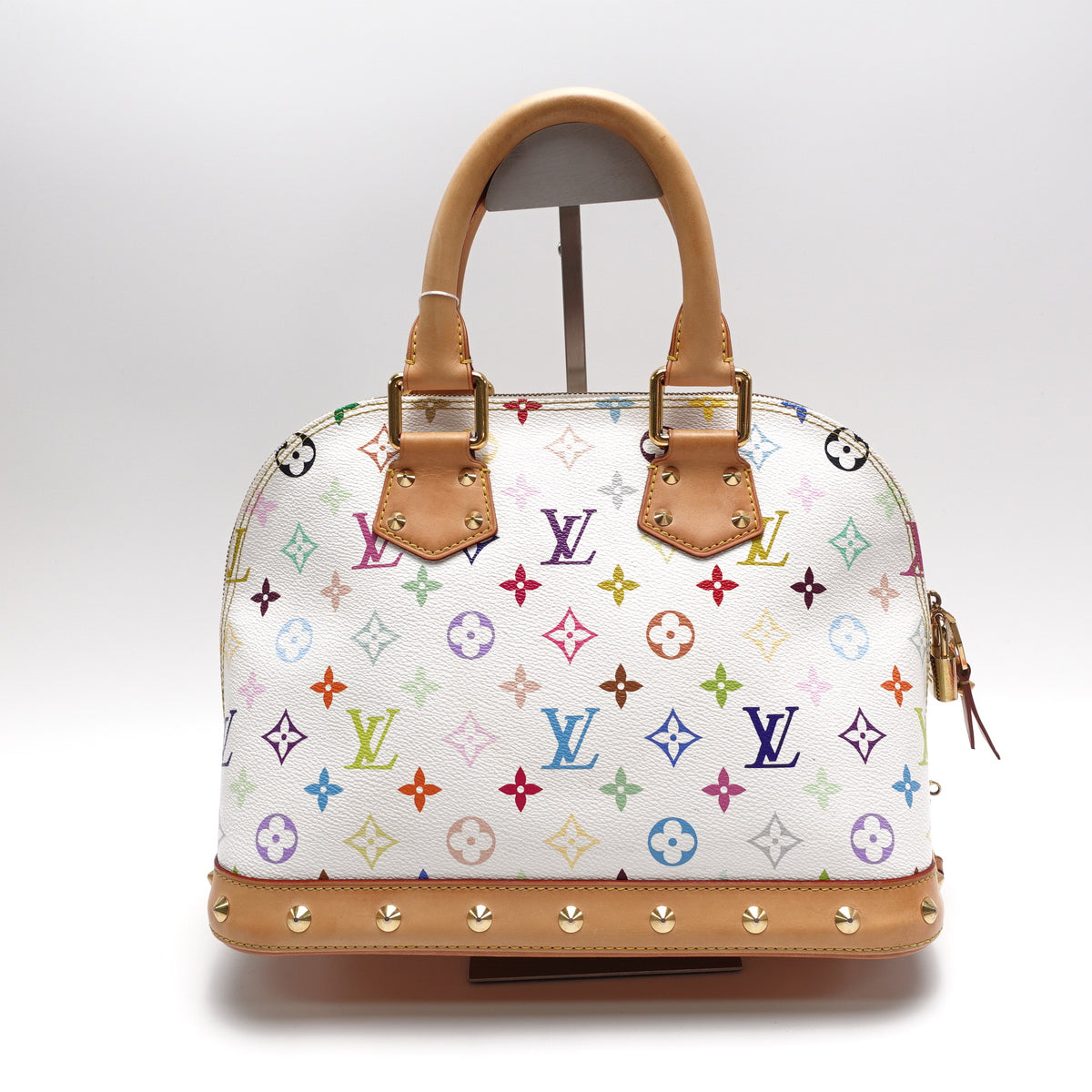 Pre-Owned Louis Vuitton Alma PM White Monogram Coated Canvas Satchel T10442757