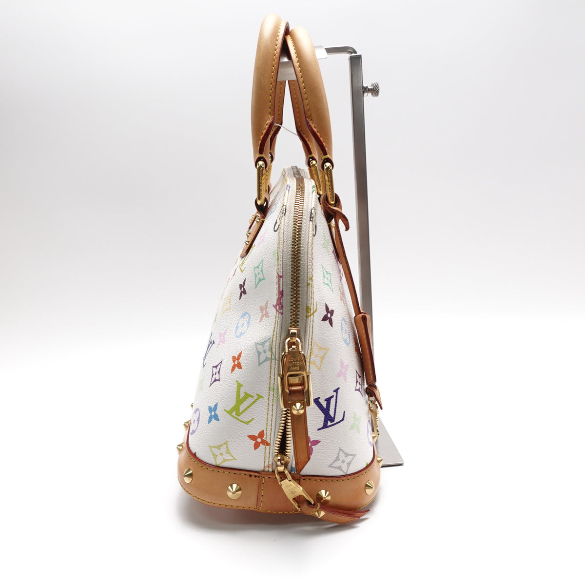 Pre-Owned Louis Vuitton Alma PM White Monogram Coated Canvas Satchel T10442757
