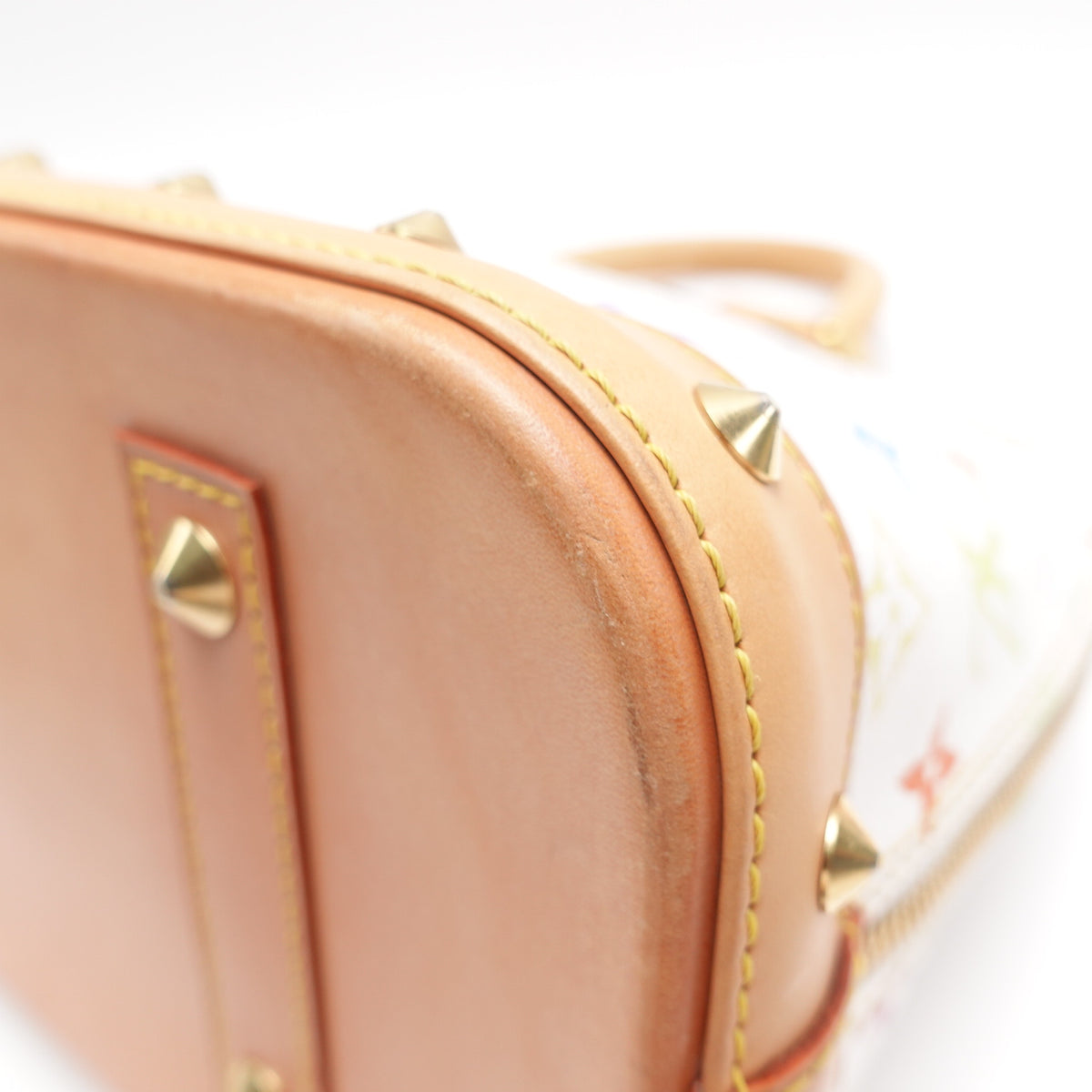 Pre-Owned Louis Vuitton Alma PM White Monogram Coated Canvas Satchel T10442757