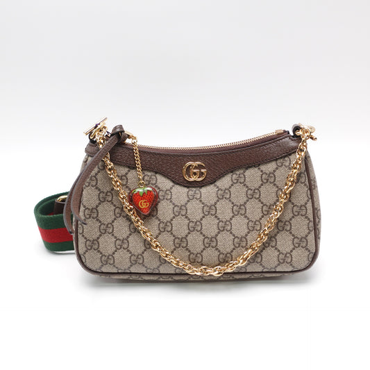 Pre-Owned Gucci Ophidia Beige Canvas Shoulder Bag T10443183