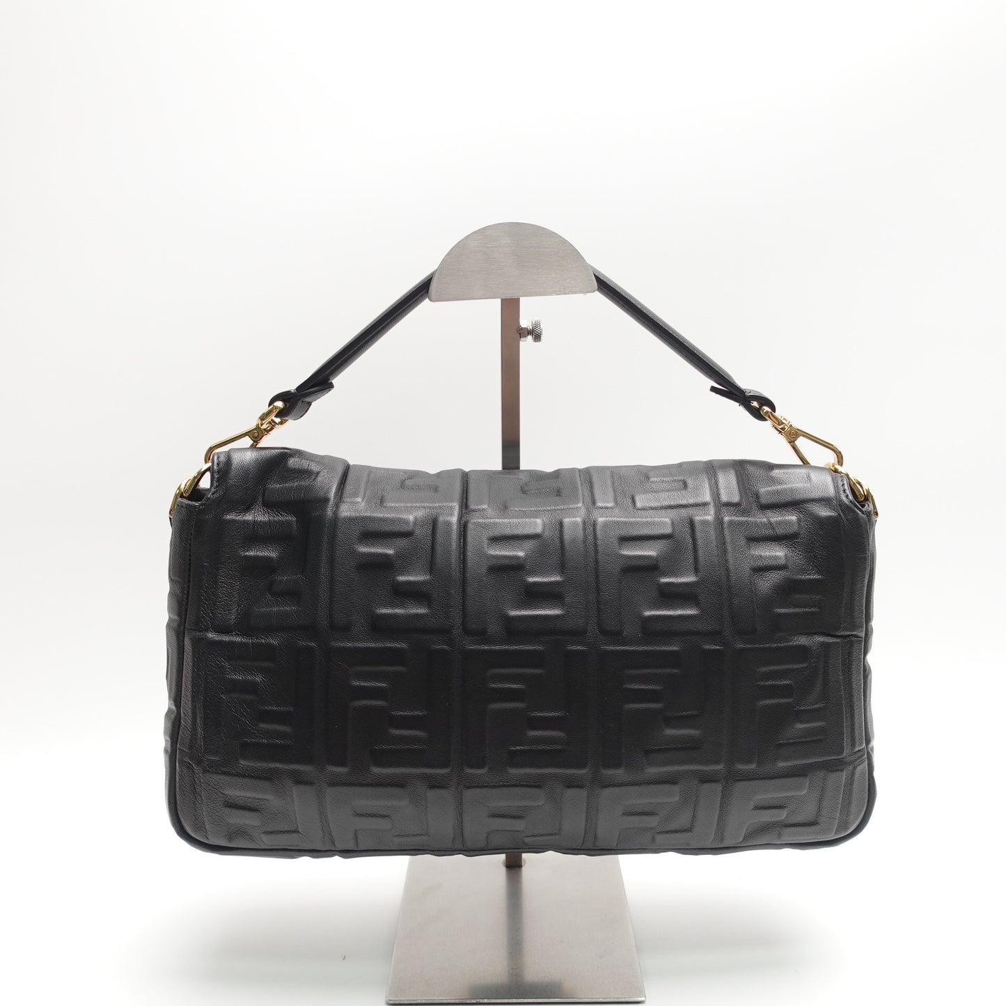 Pre-Owned Fendi Baguette Black Lambskin Leather Shoulder Bag T10443190
