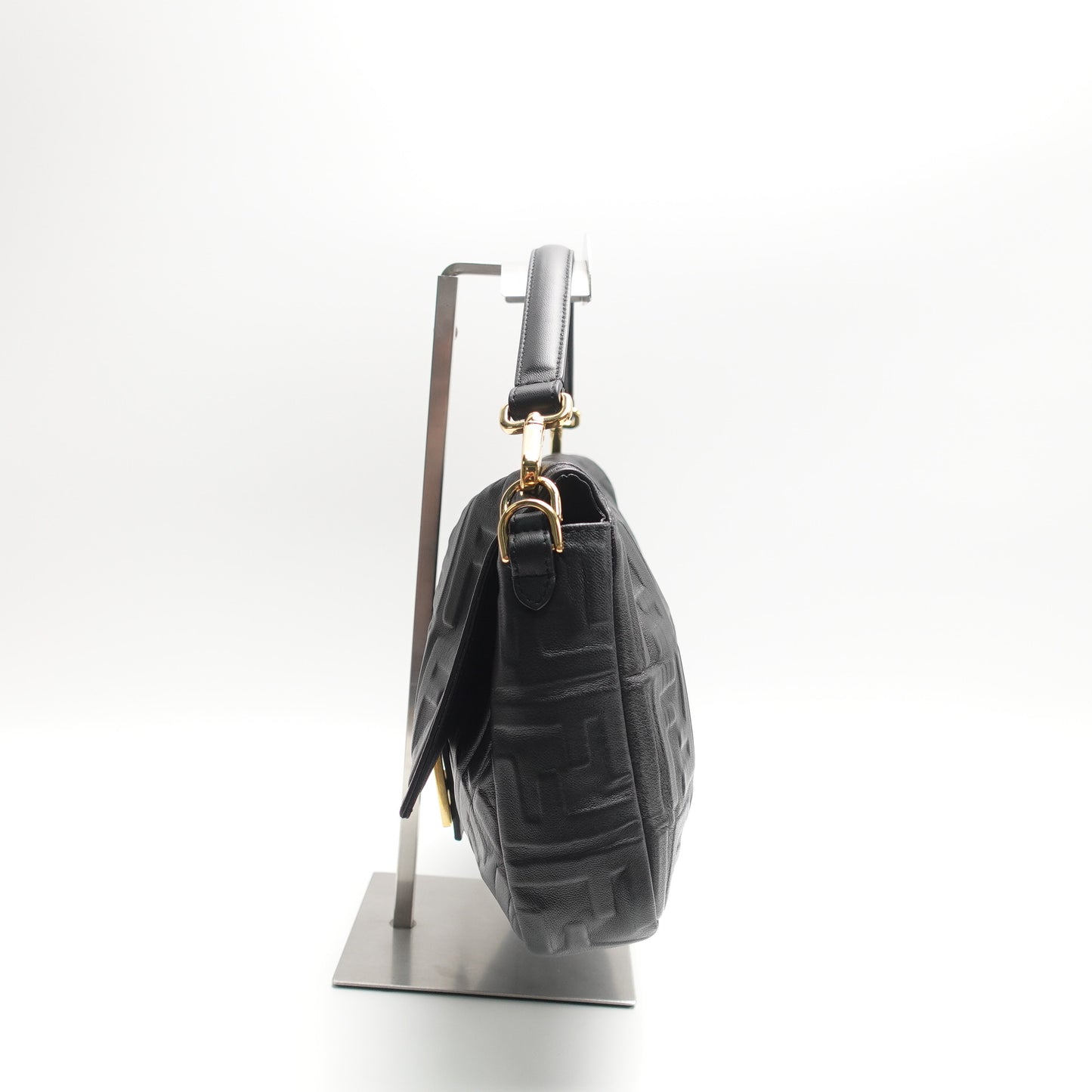 Pre-Owned Fendi Baguette Black Lambskin Leather Shoulder Bag T10443190