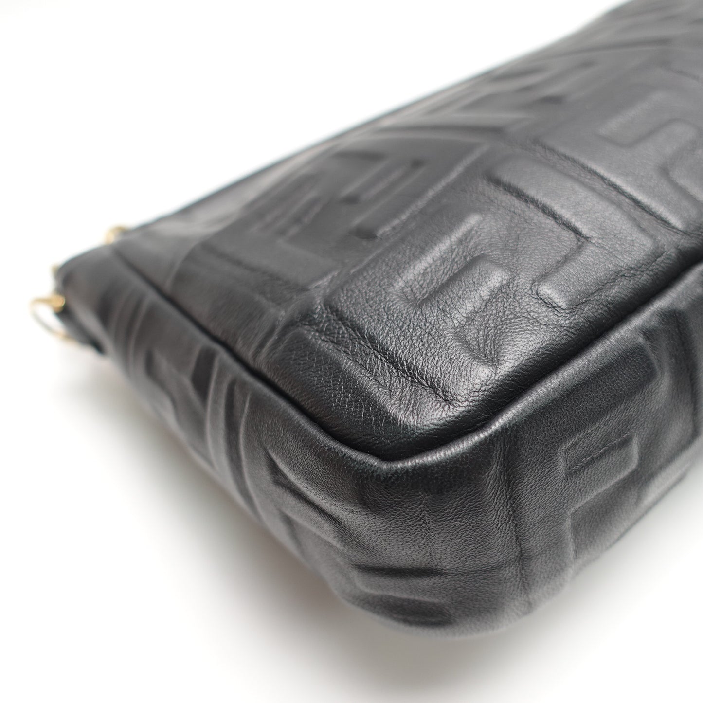 Pre-Owned Fendi Baguette Black Lambskin Leather Shoulder Bag T10443190