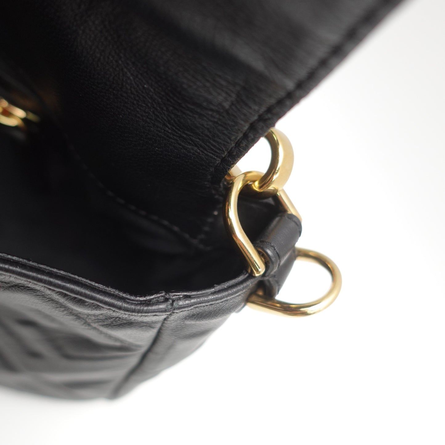 Pre-Owned Fendi Baguette Black Lambskin Leather Shoulder Bag T10443190
