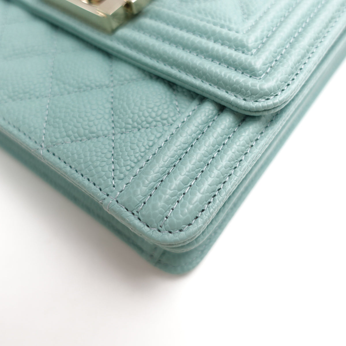 Chanel Leboy Teal Caviar Shoulder Bag T10445056