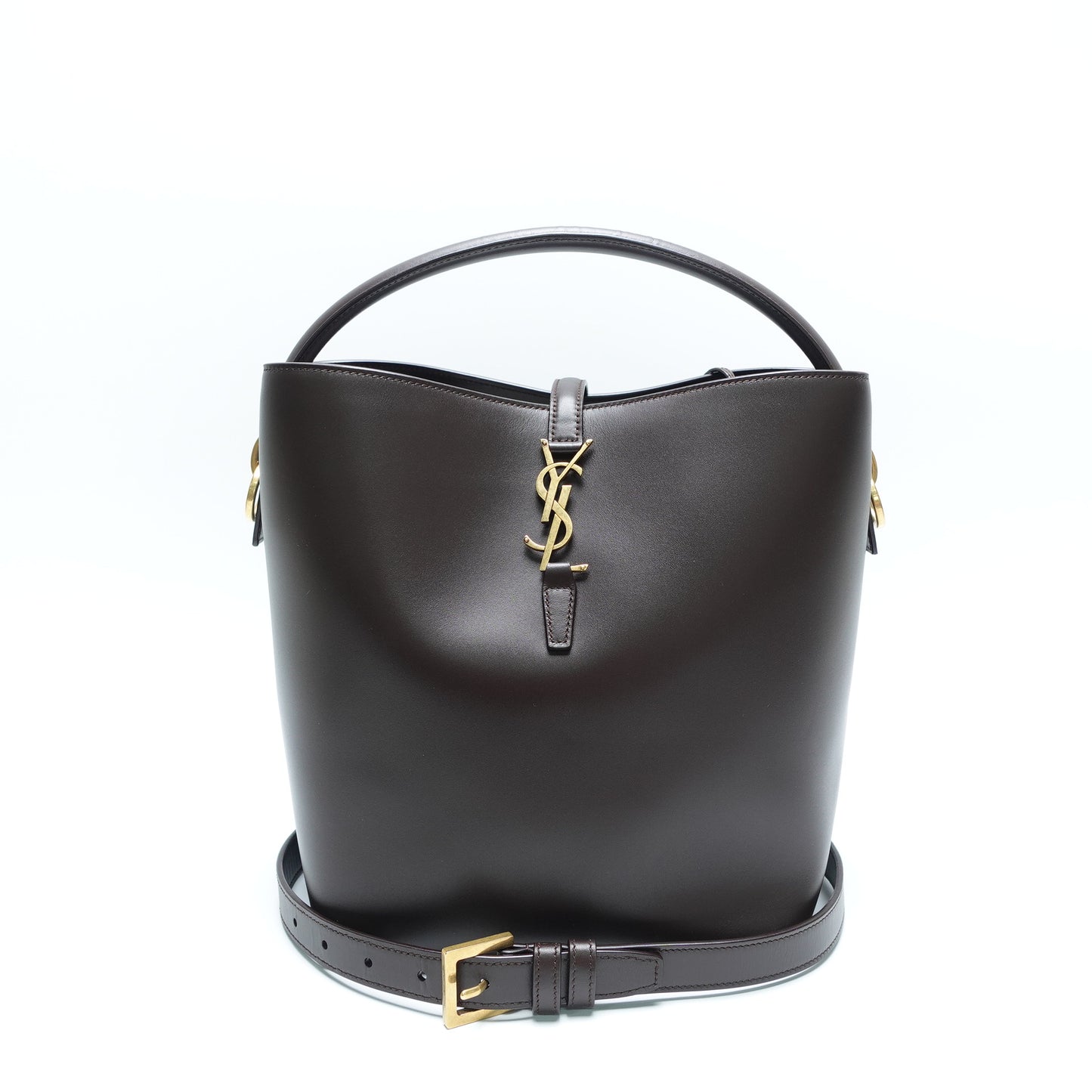Saint Laurent LE37 Brown Calfskin Leather Shoulder Bag T10445066