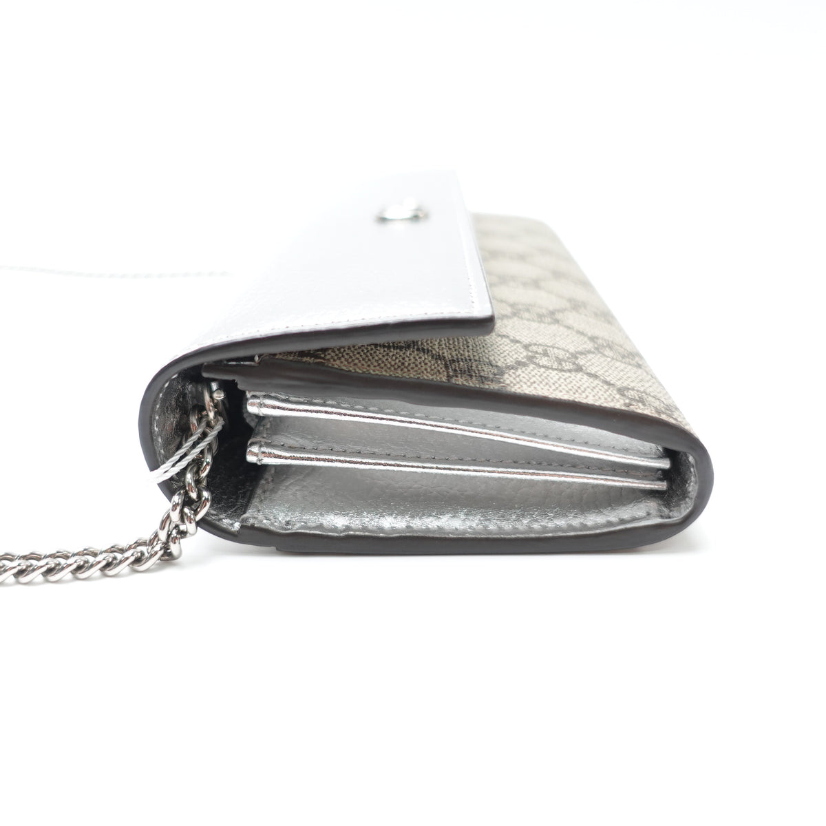 Pre-Owned Gucci GG Sliver&Brown Coated Canvas Shoulder Bag T10444401