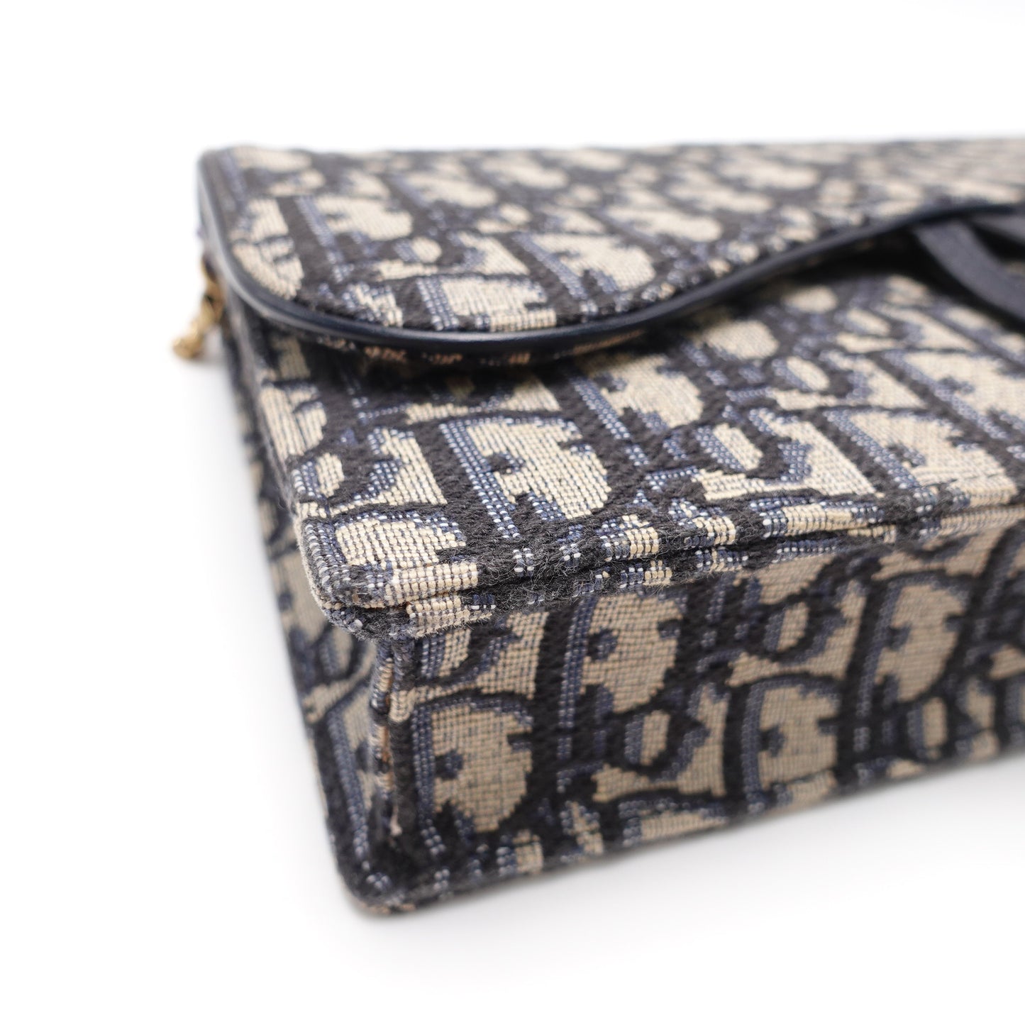 Pre-Owned Dior Saddle Woc Blue Obique Canvas Shoulder Bag T10442914