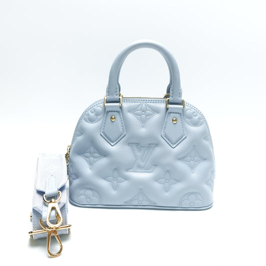 Pre-Owned Louis Vuitton Alma Blue Leather Shoulder Bag T10445281