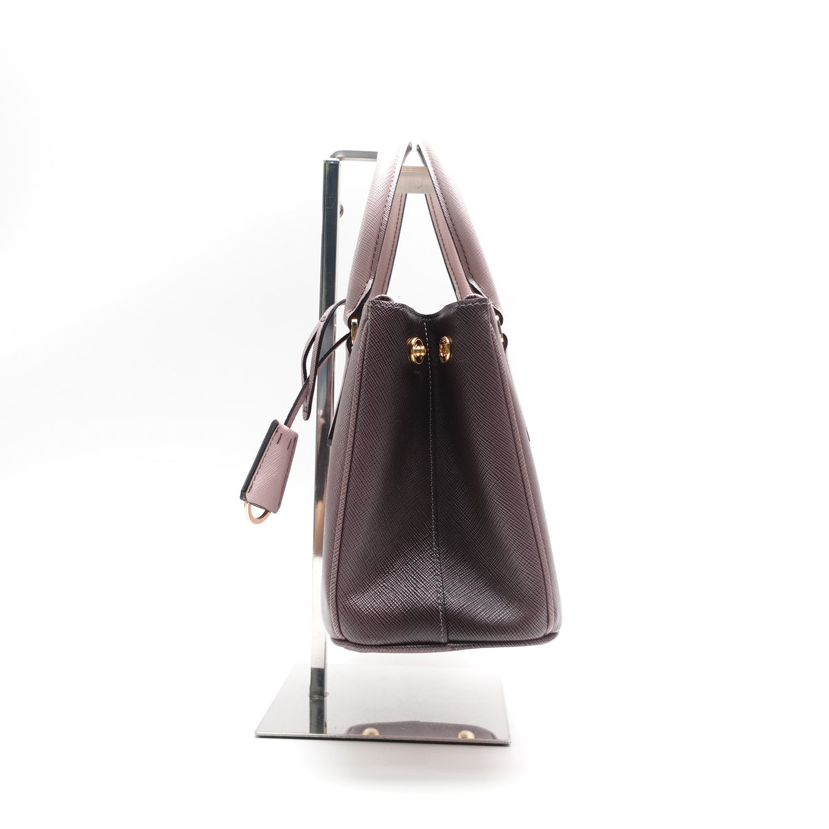 Pre-Owned Prada Galleria Small Pink&Black Saffiano Shoulder Bag T10447943
