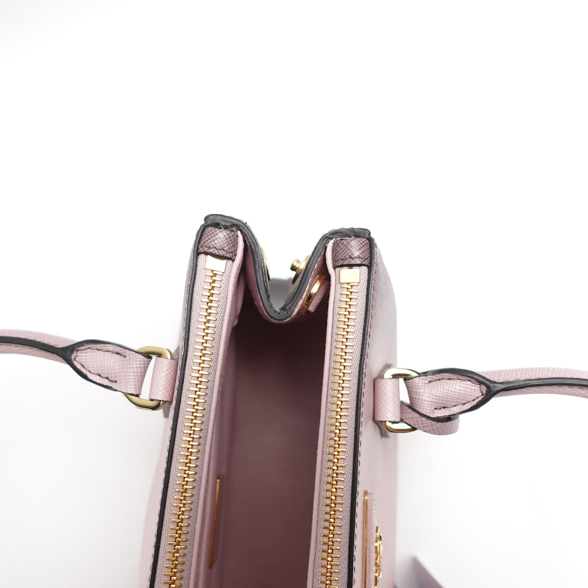 Pre-Owned Prada Galleria Small Pink&Black Saffiano Shoulder Bag T10447943