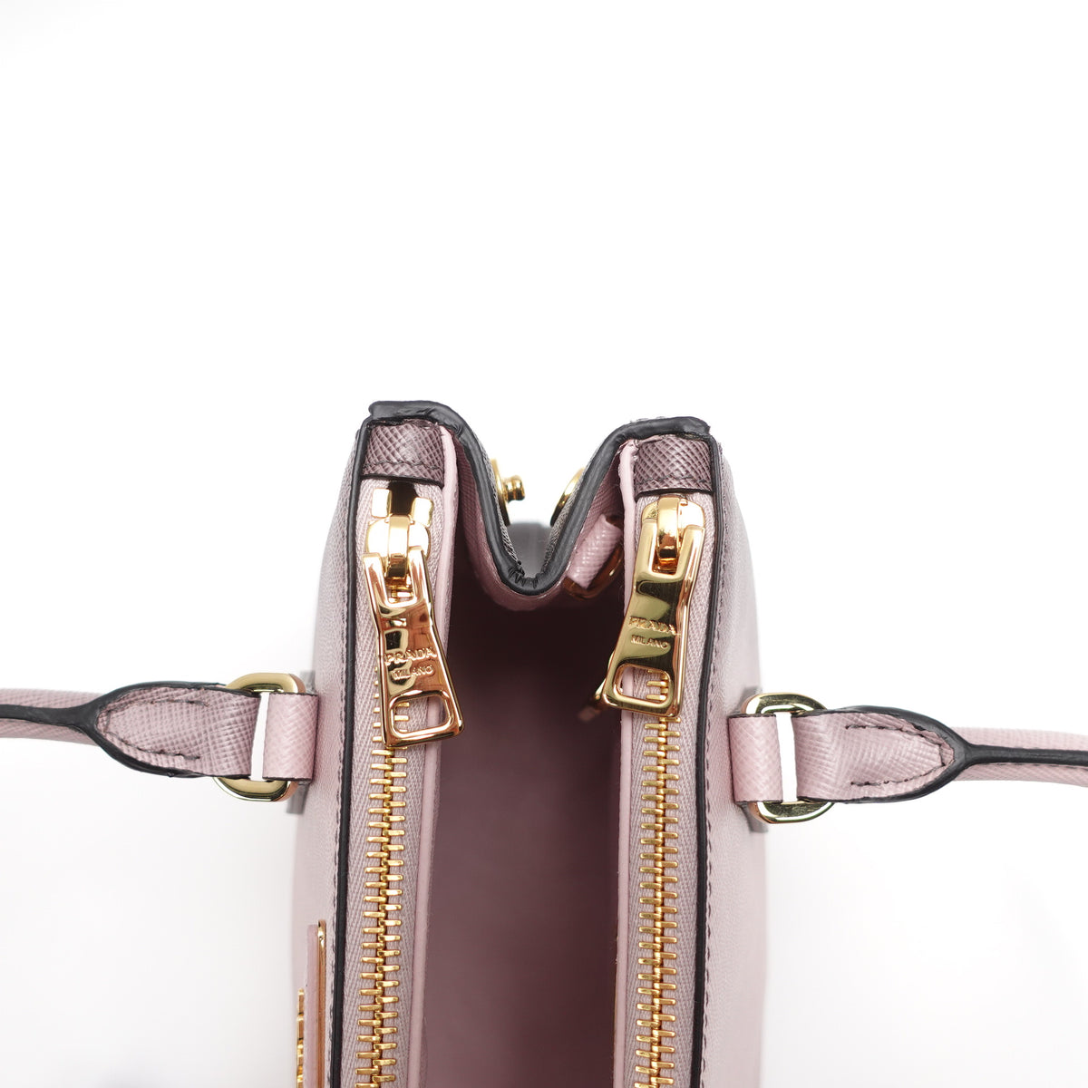 Pre-Owned Prada Galleria Small Pink&Black Saffiano Shoulder Bag T10447943