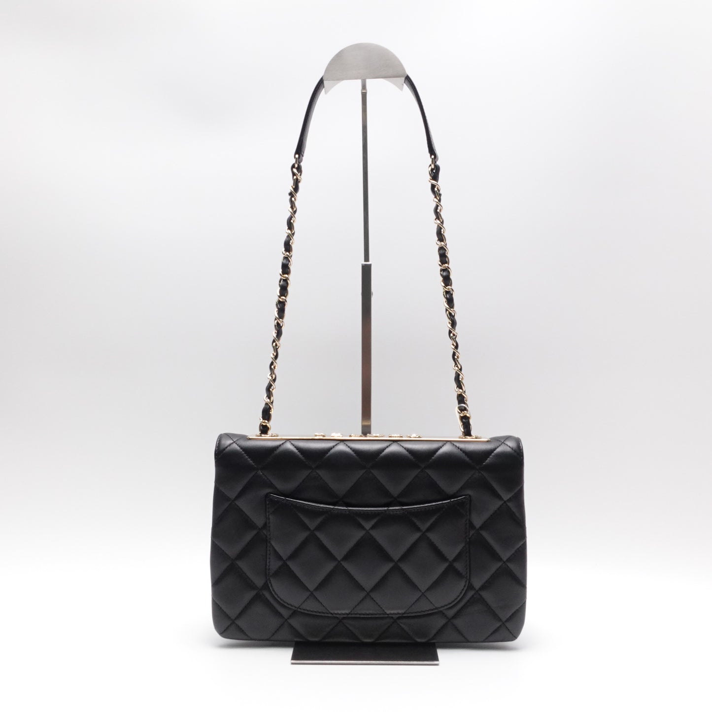 Pre-Owned Chanel Trendy CC Black Lambskin Leather Shoulder Bag T10447542