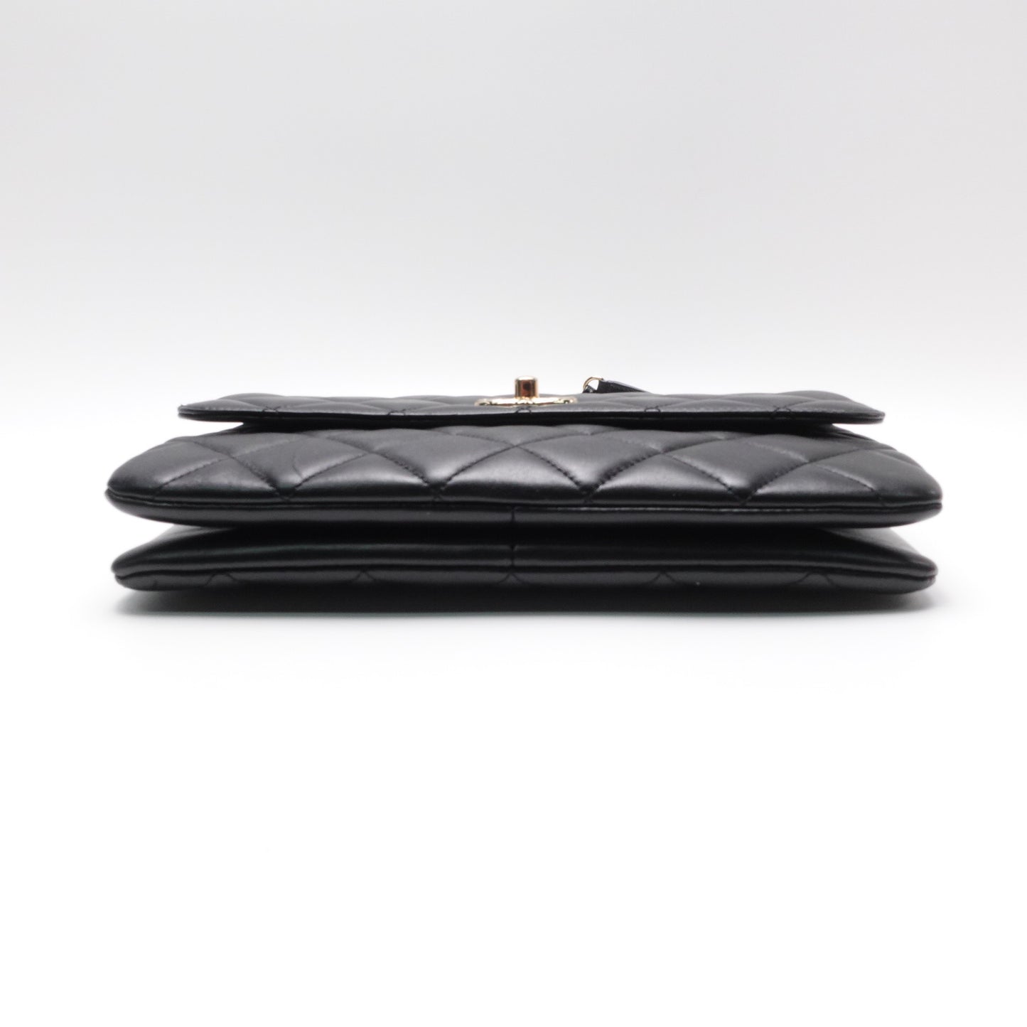 Pre-Owned Chanel Trendy CC Black Lambskin Leather Shoulder Bag T10447542