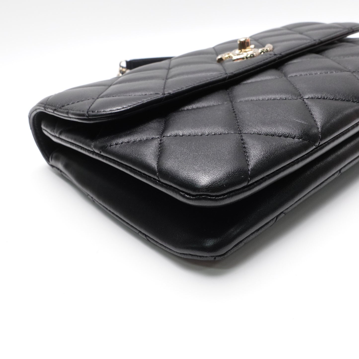 Pre-Owned Chanel Trendy CC Black Lambskin Leather Shoulder Bag T10447542