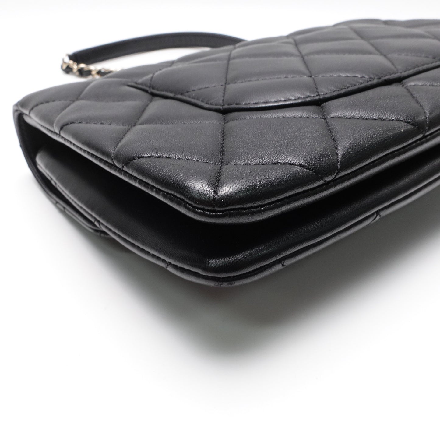 Pre-Owned Chanel Trendy CC Black Lambskin Leather Shoulder Bag T10447542