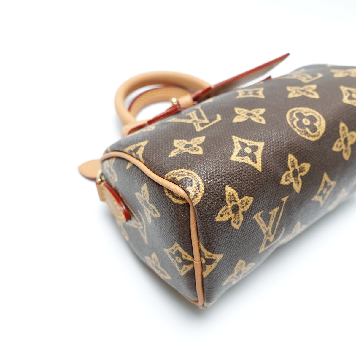 Pre-Owned Louis Vuitton Speedy Nano Brown Canvas Shoulder Bag T10446985
