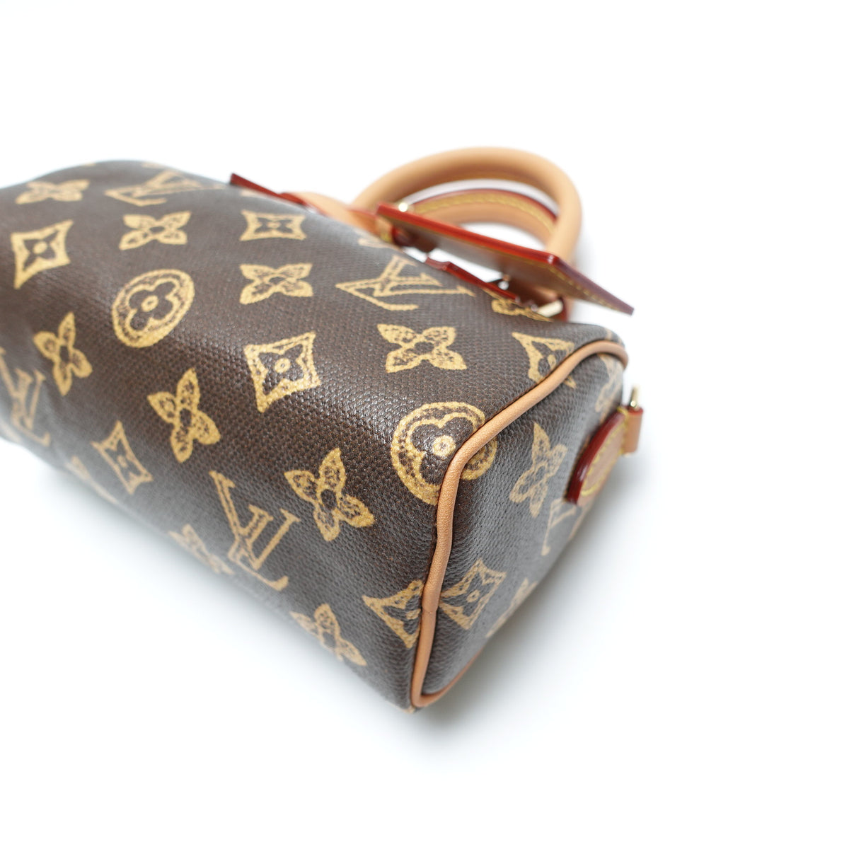 Pre-Owned Louis Vuitton Speedy Nano Brown Canvas Shoulder Bag T10446985