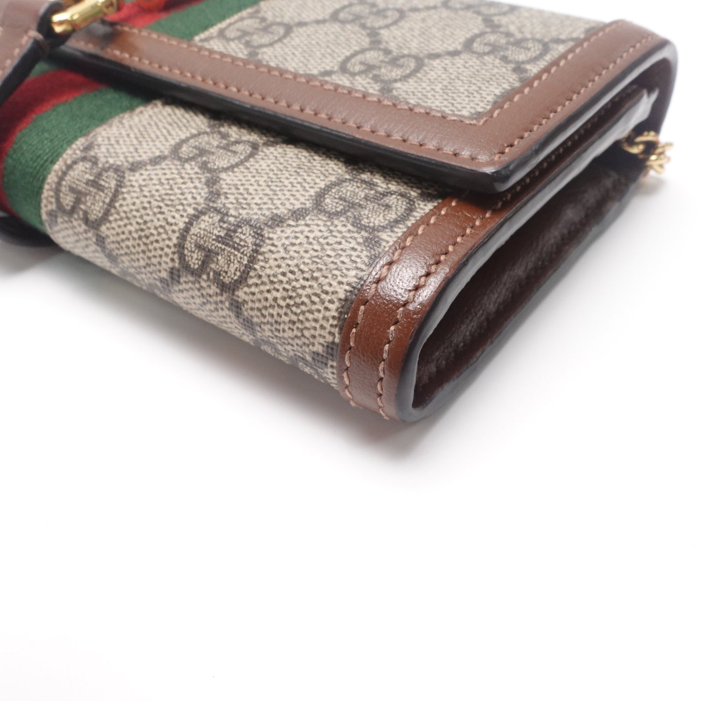 Gucci Jackie 1961 WOC Brown GG Coated Canvas Shoulder Bag T10448502