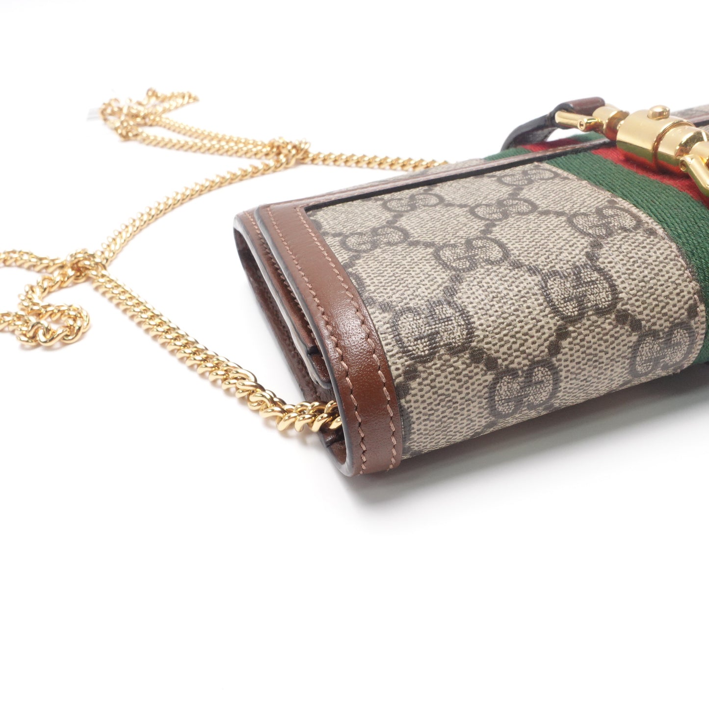 Gucci Jackie 1961 WOC Brown GG Coated Canvas Shoulder Bag T10448502