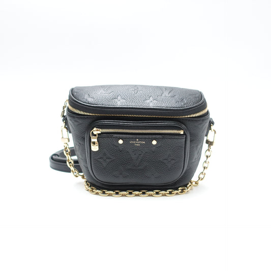 Pre-Owned Louis Vuitton Bumbag Black Leather Belt Bag T10449332