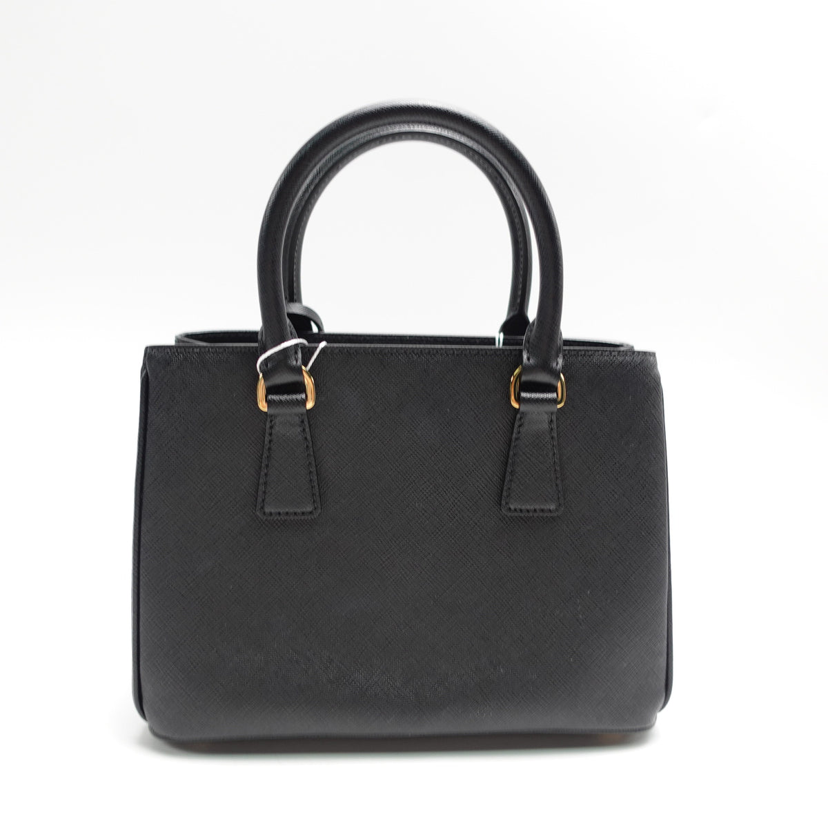 Pre-Owned Prada Galleria Black Calfskin Leather Shoulder Bag T10448325