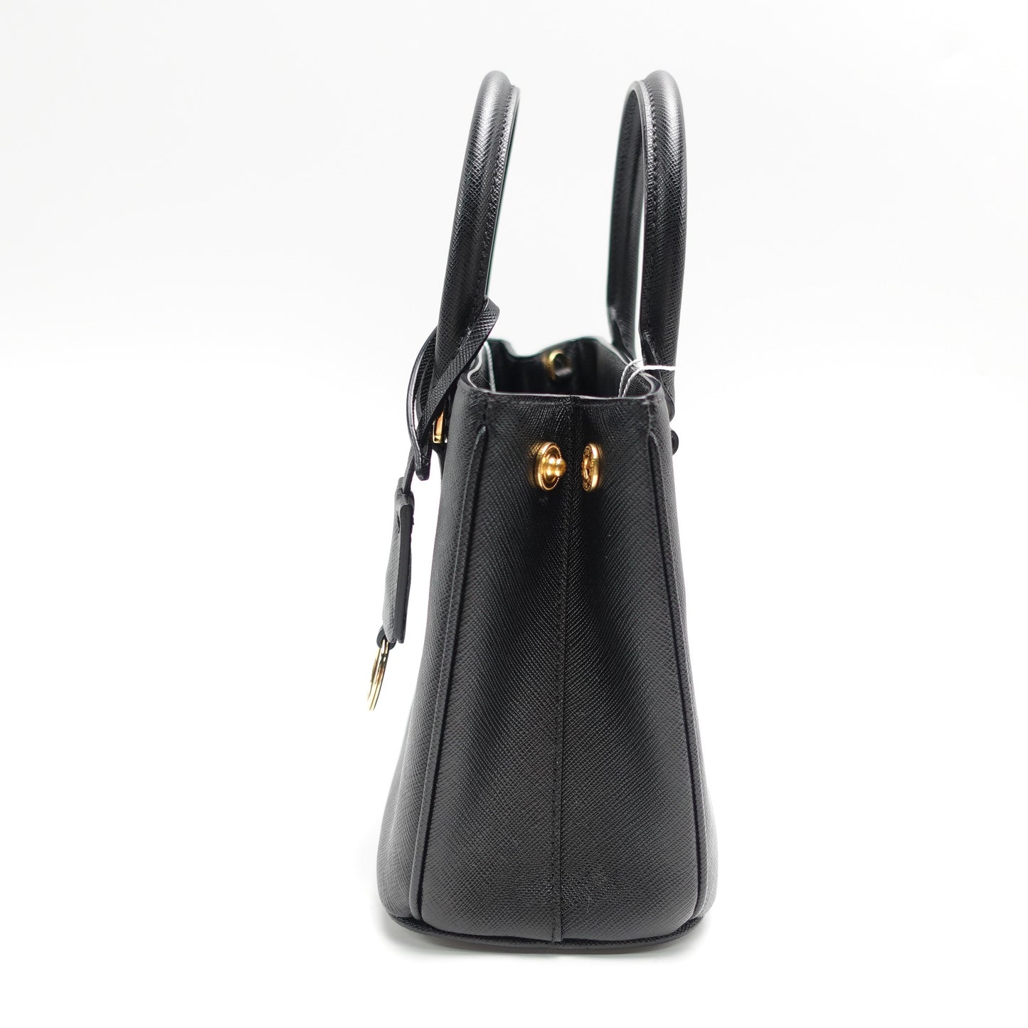 Pre-Owned Prada Galleria Black Calfskin Leather Shoulder Bag T10448325