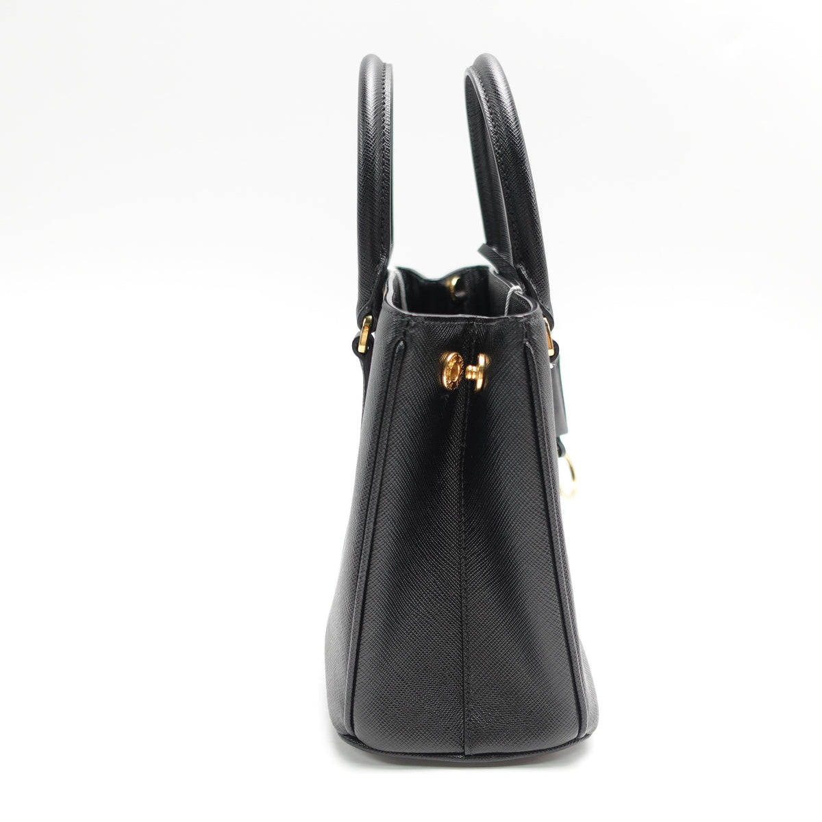 Pre-Owned Prada Galleria Black Calfskin Leather Shoulder Bag T10448325