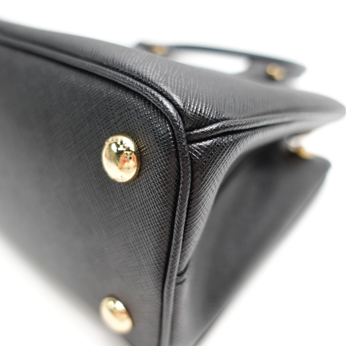 Pre-Owned Prada Galleria Black Calfskin Leather Shoulder Bag T10448325