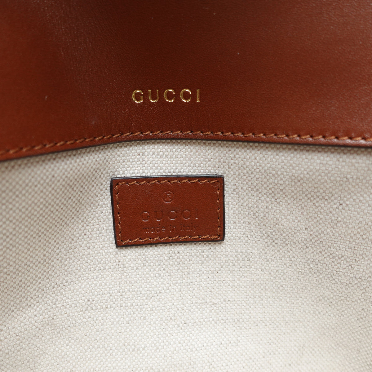 Pre-Owned Gucci Horsebit 1955 Brown Canvas&Crystal Shoulder Bag T10451809