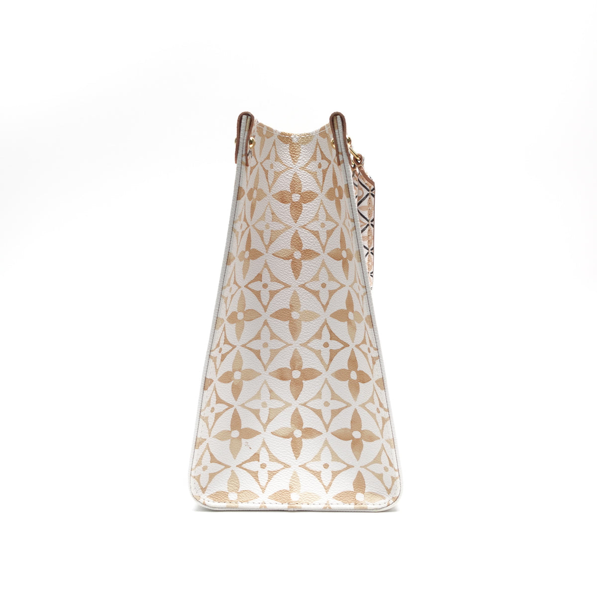Pre-Owned Louis Vuitton Onthego MM By The Pool White Canvas Tote Bag T10451813