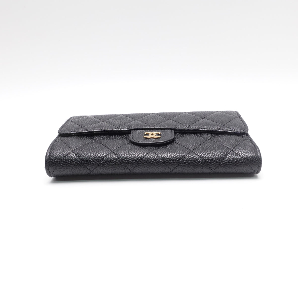 Pre-Owned Chanel Black Caviar Wallet T10452851