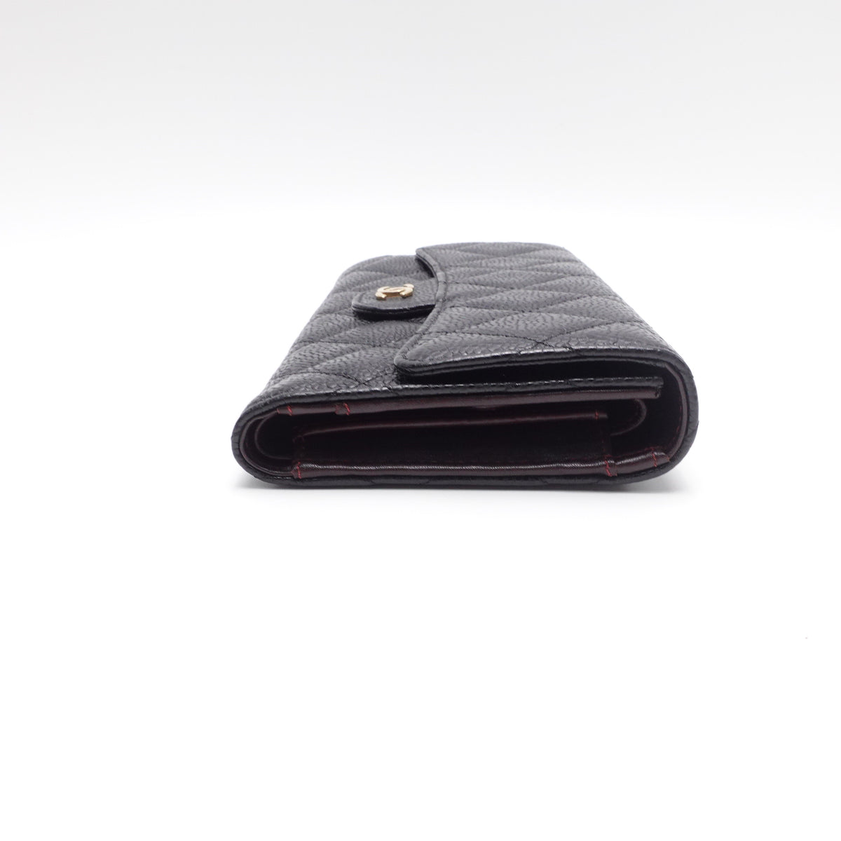 Pre-Owned Chanel Black Caviar Wallet T10452851
