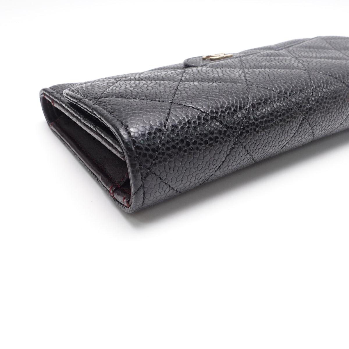 Pre-Owned Chanel Black Caviar Wallet T10452851