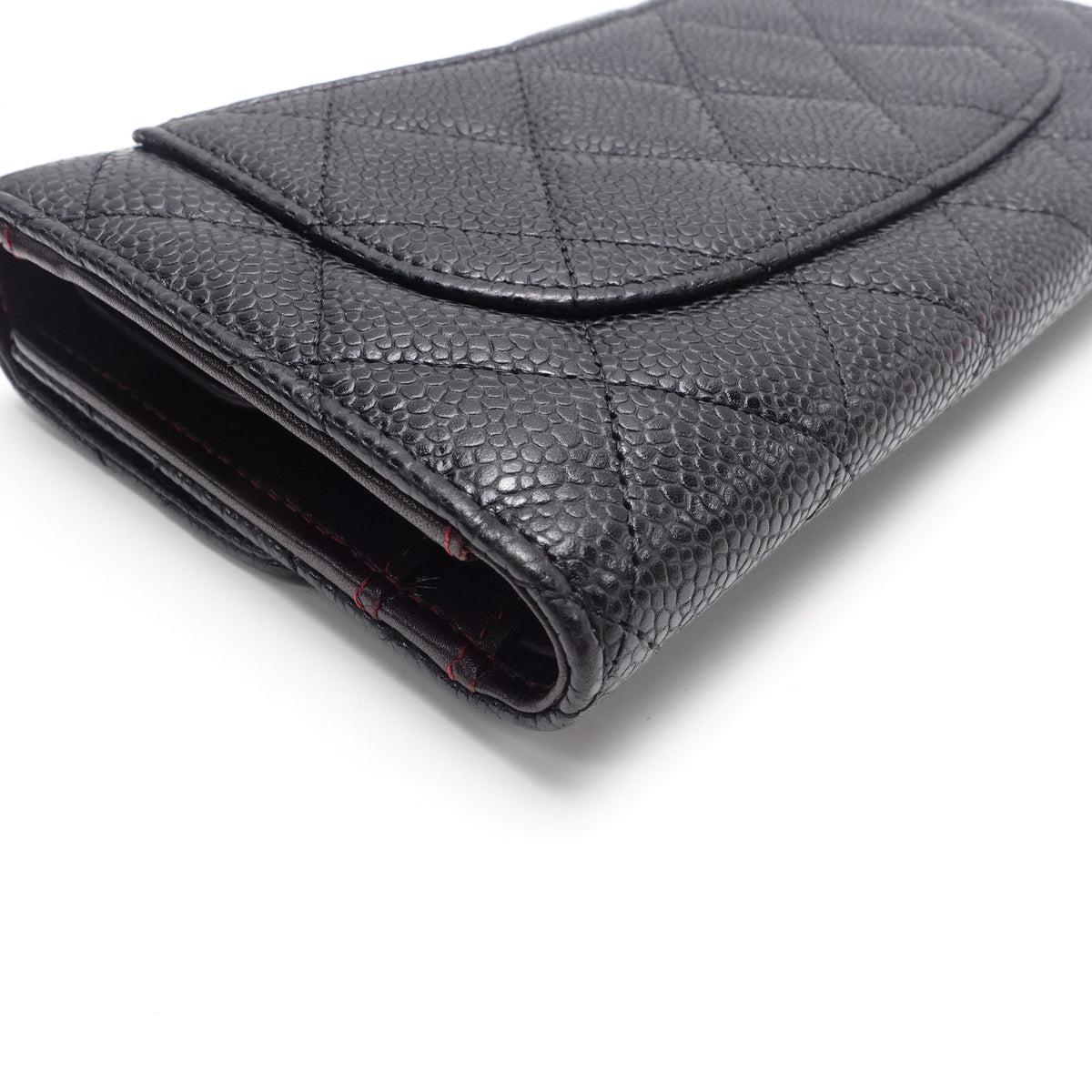 Pre-Owned Chanel Black Caviar Wallet T10452851
