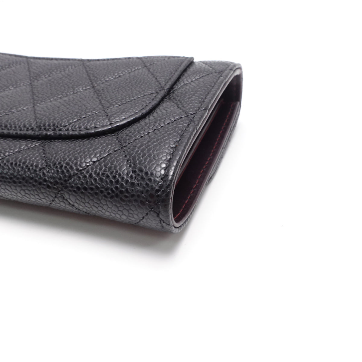Pre-Owned Chanel Black Caviar Wallet T10452851