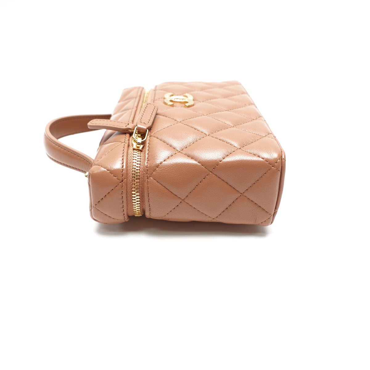 Pre-Owned Chanel Brown Lambskin Leather Shoulder Bag T10453047