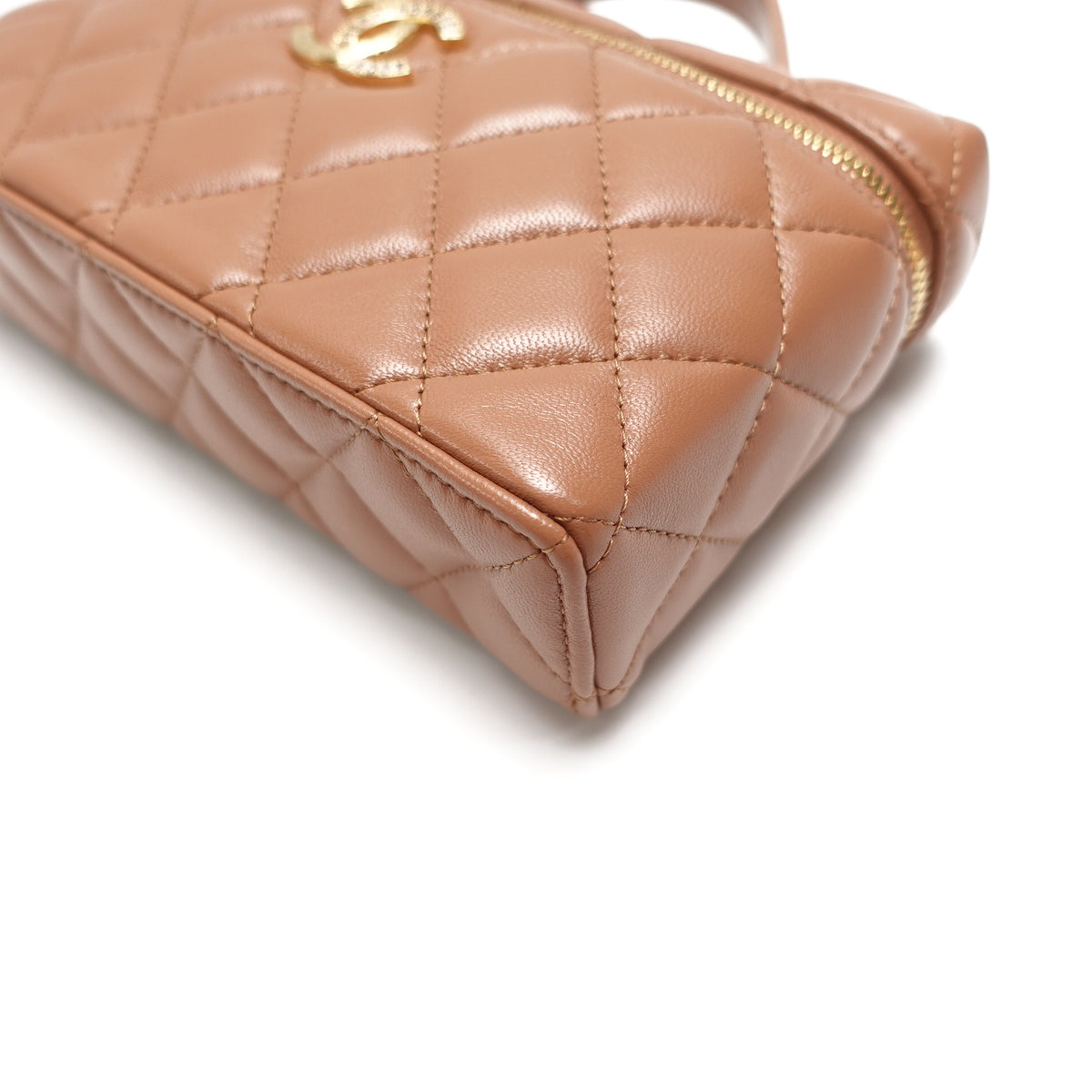Pre-Owned Chanel Brown Lambskin Leather Shoulder Bag T10453047
