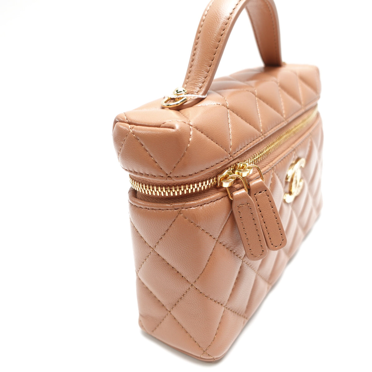 Pre-Owned Chanel Brown Lambskin Leather Shoulder Bag T10453047