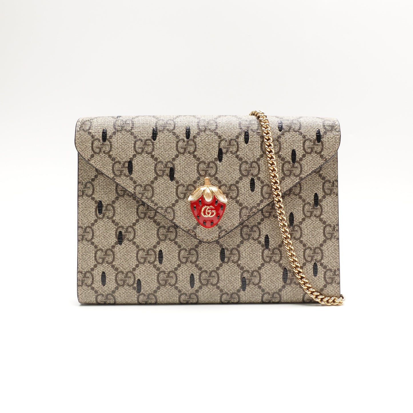 Pre-Owned Gucci WOC Brown GG Coated Canvas Shoulder Bag T10455275
