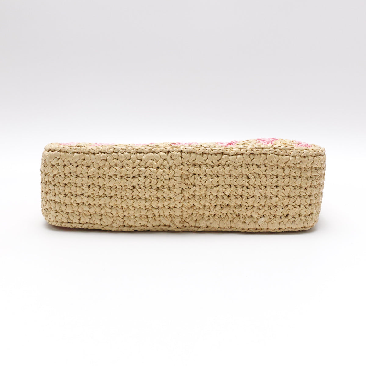 Prada Re-Edition 2005 Pink&Yellow Raffia Shoulder Bag T10456822