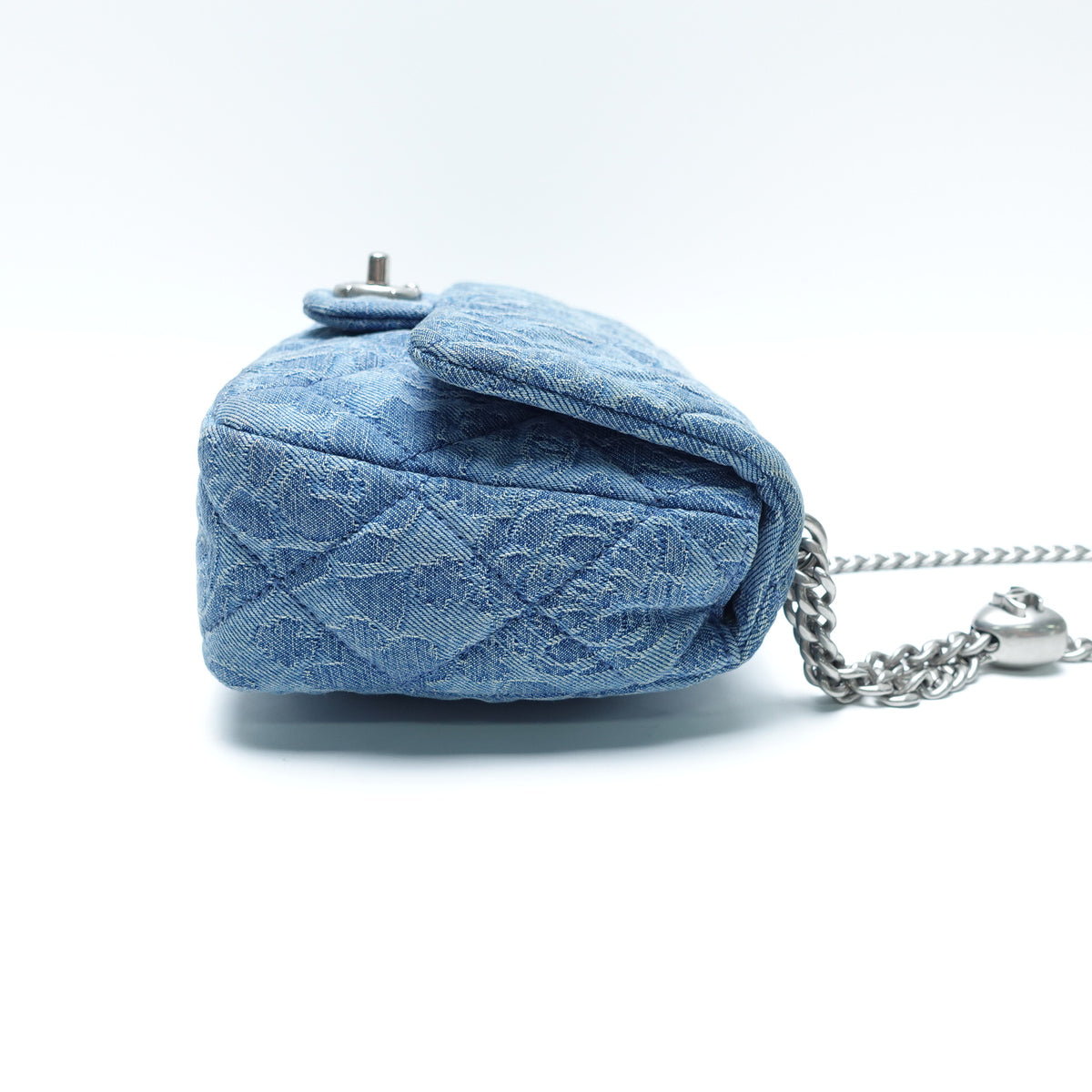 Pre-Owned Chanel Classic Flap Square Mini Blue Denim Shoulder Bag T10459035