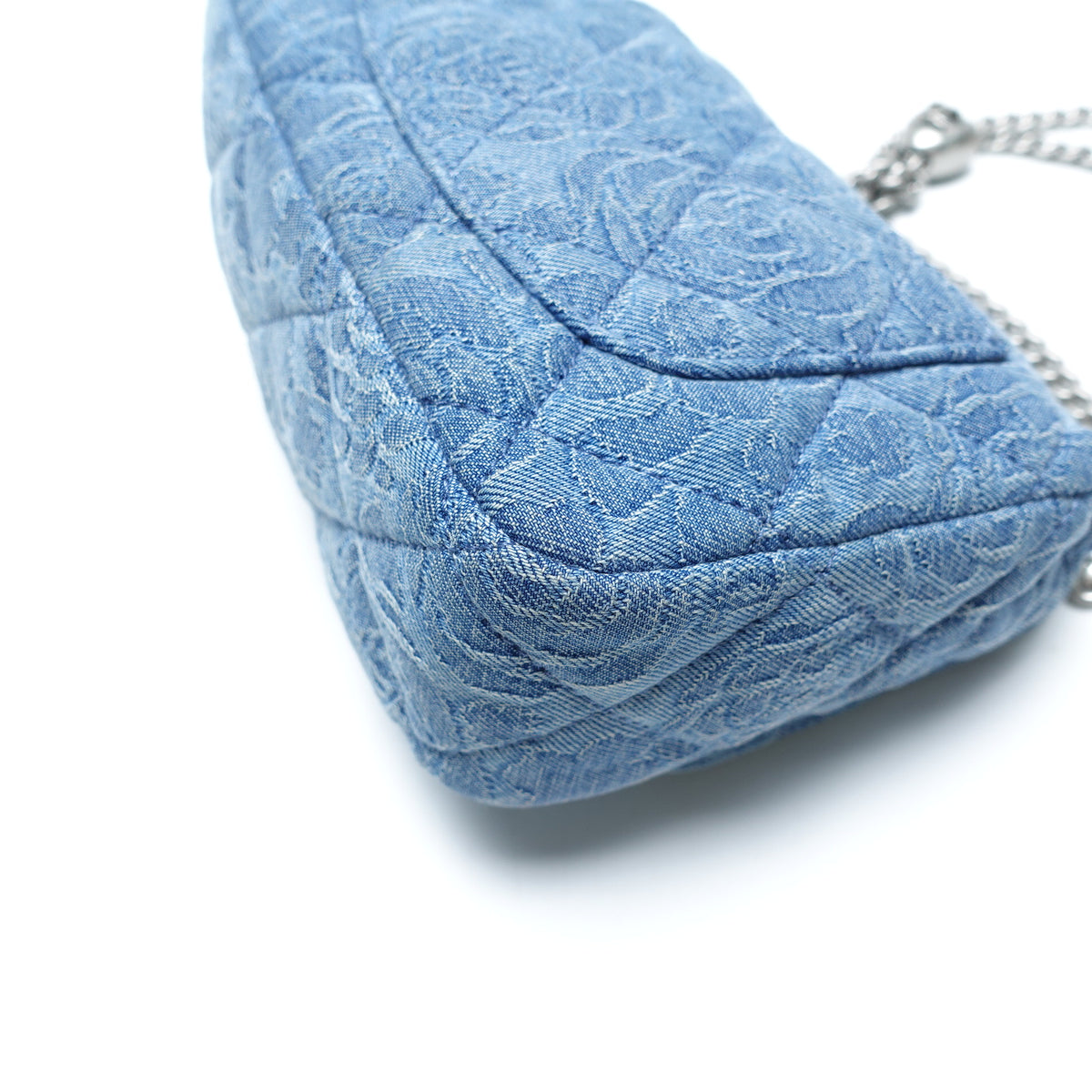 Pre-Owned Chanel Classic Flap Square Mini Blue Denim Shoulder Bag T10459035