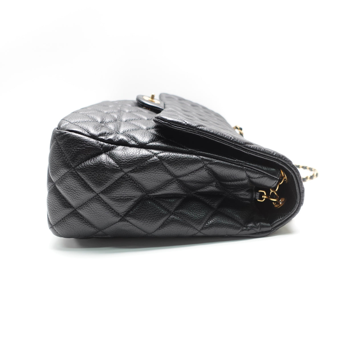 Pre-Owned Chanel Classic Flap Black Calfskin Leather Shoulder Bag T10458439